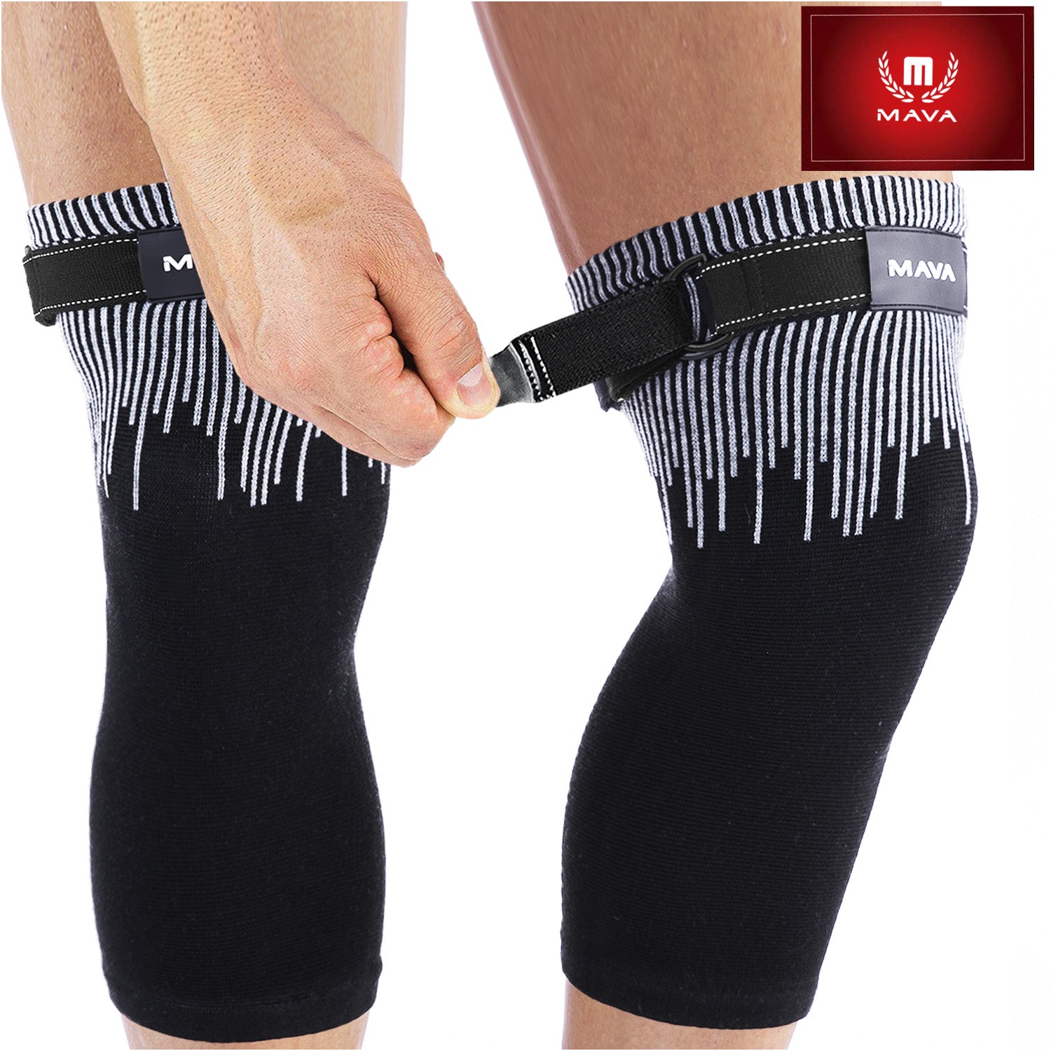 COMPRESSION KNEE SLEEVES WITH STRAP (Pair)